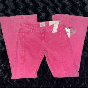 NWT Urban Outfitters BDG Pink Extreme Flare Corduroy Pants